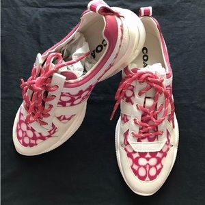 Coach Citysole Signature Mesh Runners  Pink & White